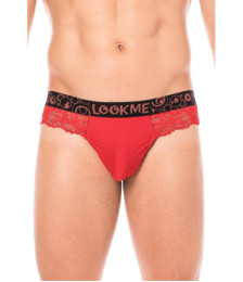 String rouge en dentelle délicate - LM2006-57RED